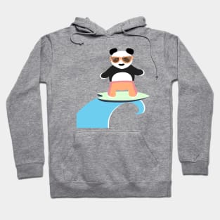 Relaxed Surfing Panda with Sunglasses Hoodie